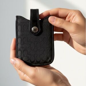 COACH 61128 Signature Electronic/Cell Phone or Card Holder